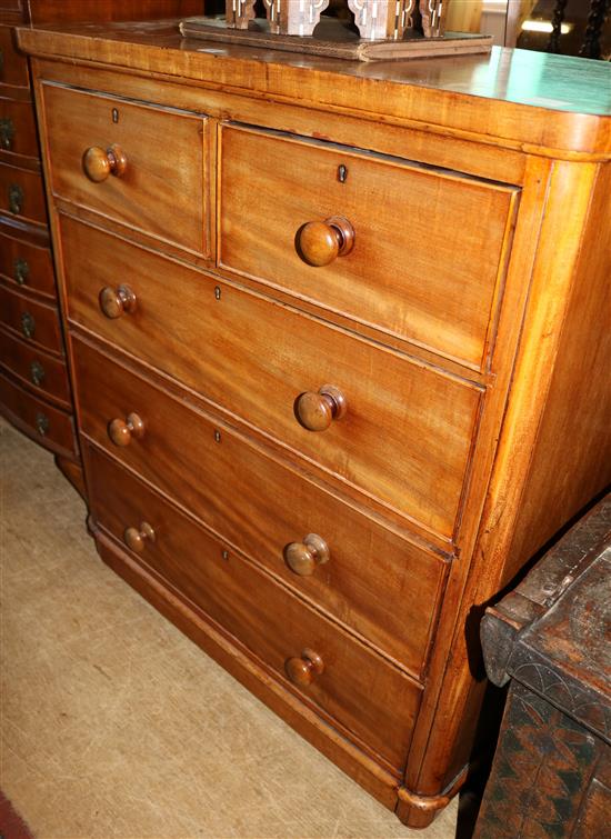 Victorian mahogany chest, fitted two short and two long drawers